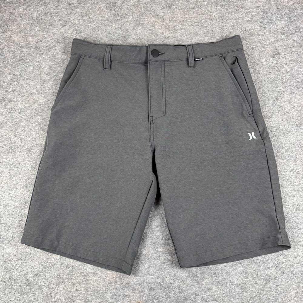 Hurley Hybrid Spacedye Walk Short 10" Pockets Stretch Gray Mens 30